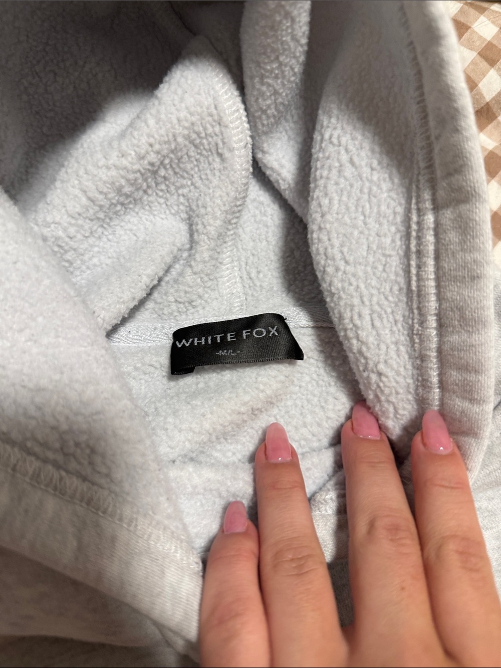 White Fox Light Gray Logo Hoodie - Picture 2 of 3